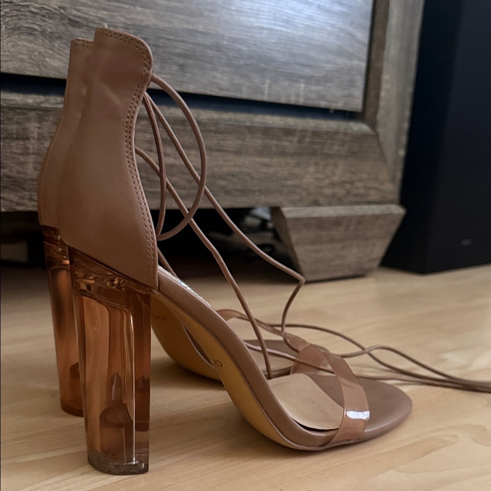 Aldo Tan Strappy Block Heels